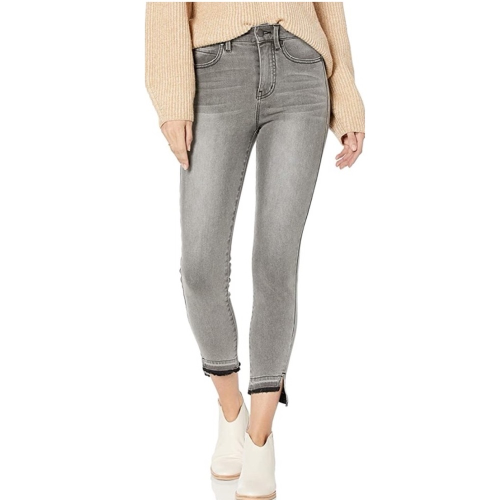 Level 99 Elle High Rise Uneven Release Hem / Gray